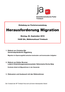 Einladung  - SP Olten G&ouml;sgen