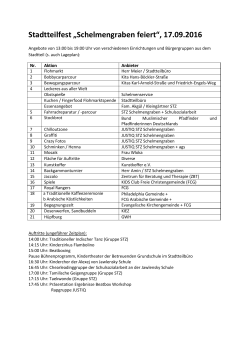 Programm - Kirchengemeinde Schelmengraben
