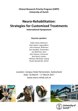 Neuro-Rehabilitation - CRPP Neuro