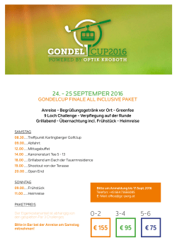 Infoblatt &ndash; Finalturnier - Golfclub Perg