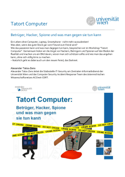 Tatort Computer - UniLeben