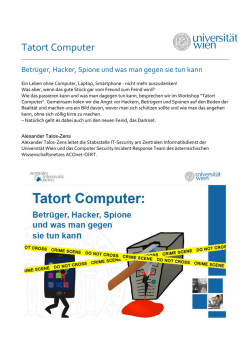 Tatort Computer - UniLeben