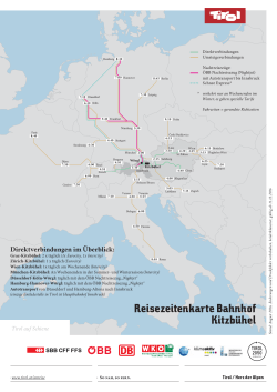 Reisezeitenkarte Kitzbühel