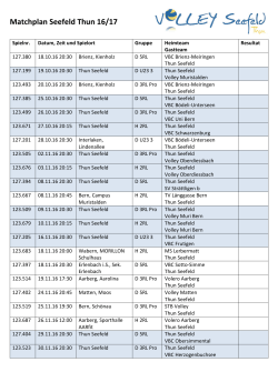 Matchplan Seefeld Thun 16/17