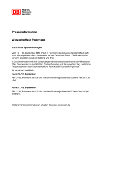 Information Weinfest Pommern 2016