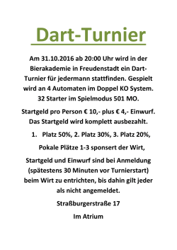Am 31.10.2016 ab 20:00 Uhr wird in der