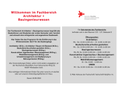 im Fachbereich Architektur + Bauingenieurwesen