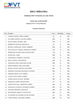 iiig3 miranda - Federaci&oacute;n Venezolana de Tenis