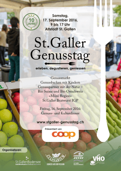 Plakat A3 - St. Galler Genusstag