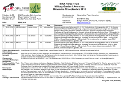 IENA Horse Trials Military Garden / Avenches Dimanche 18