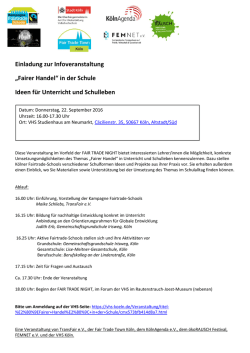 Infoveranstaltung f&uuml;r Lehrerinnen und Lehrer