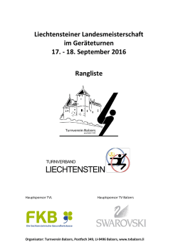 Liechtensteiner Landesmeisterschaft im Geräteturnen