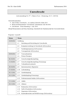 Vorlesungsprogramm / Lesestoff