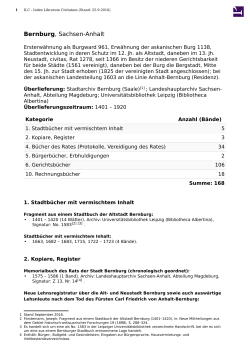 Bernburg - PDF - Index Librorum Civitatum