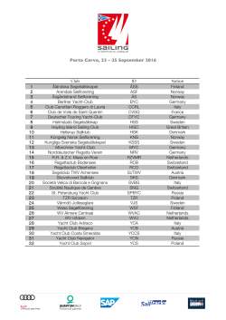 SCL Porto Cervo_Clubs List