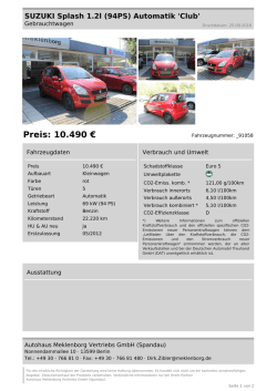 Preis: 10.490 - Autohaus Meklenborg