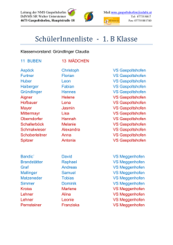 Schü lerInnenliste