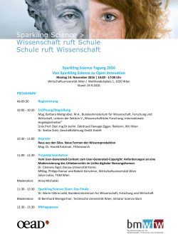 Programm - Young Science