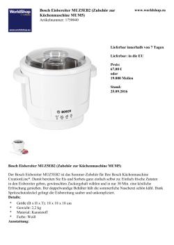 Bosch Eisbereiter MUZ5EB2 (Zubehör zur Küchenmaschine MUM5)