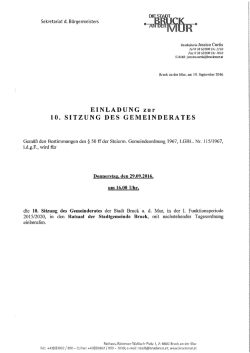 Einladung  - Bruck an der Mur