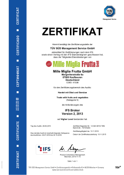zertifikat - Mille Miglia Frutta GmbH