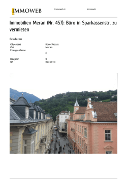 Immobilien Meran (Nr. 457): B&uuml;ro in Sparkassenstr. zu