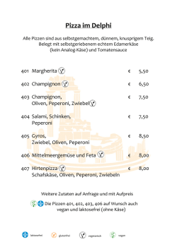 Pizza im Delphi - Restaurant Delphi in Mering