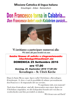 Celebrazione di saluto a don Francesco 25.09.2016
