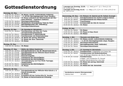 Gottesdienstordnung - St. Jacobus, Hilden