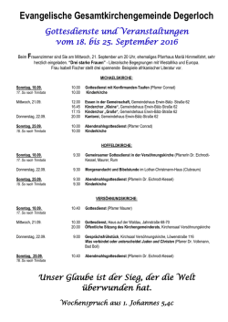Die Termine f&uuml;r die aktuelle Woche finden Sie hier (PDF 160 KB)