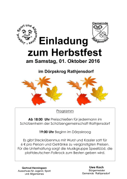 Weitere Informationen - Gemeinde Rathjensdorf
