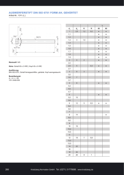 auswerferstift din iso 6751 form ah, gehärtet
