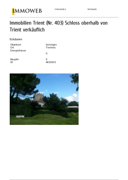 Immobilien Trient (Nr. 403) Schloss oberhalb von