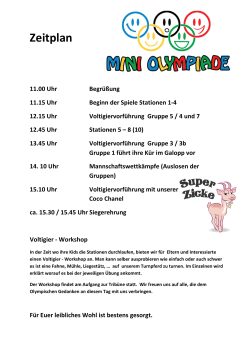 Zeitplan Mini-Olympiade am 25.09.16