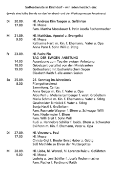 Gottesdienstordnung