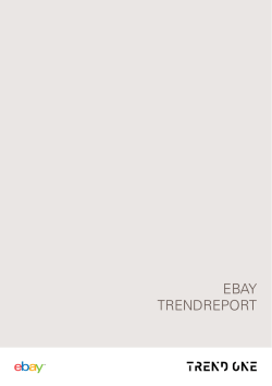 EBAY TRENDREPORT - Presse Service Center