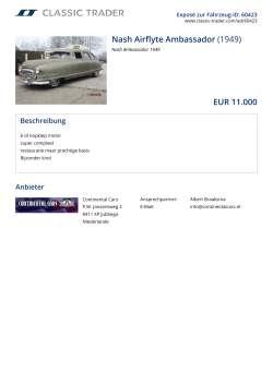 Nash Airflyte Ambassador (1949) EUR 11.000
