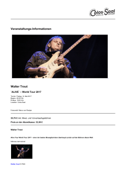 Walter Trout - Colos-Saal