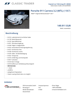 Porsche 911 Carrera 3.2 (WTL) (1987) 149.911 EUR