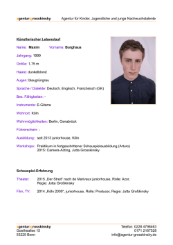 Vita als pdf - Agentur Grosskinsky