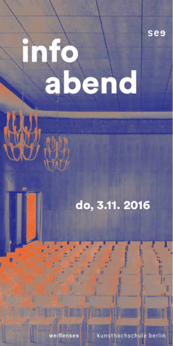 info abend - Kunsthochschule Berlin