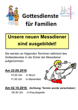 Gottesdienste f&uuml;r Familien