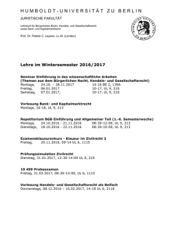 HUMBOLDT-UNIVERSIT&Auml;T ZU BERLIN