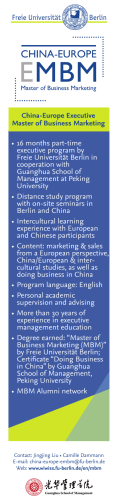 16 months part-time executive program by Freie Universität Berlin in