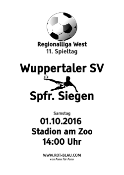 Wuppertaler SV Spfr. Siegen - Wuppertal - Rot