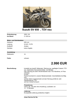 Detailansicht Suzuki SV 650 €,€TÜV neu
