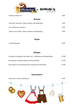 im Brotzeit Suppe Deftiges Schmankerln