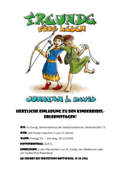 Herzliche Einladung zu den Kinderbibel