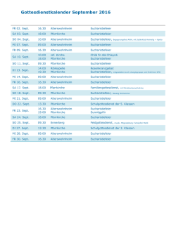 Gottesdienstkalender September 2016