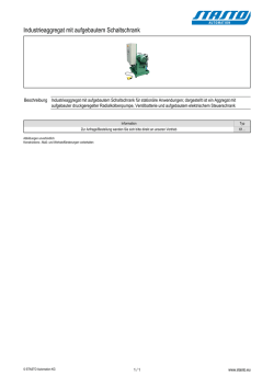 Industrieaggregat mit aufgebautem Schaltschrank